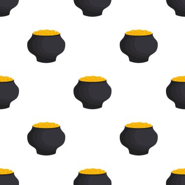 İrlanda bayramı temalı Aziz Patrick günü, kusursuz madeni paralar. Beyaz arka planda birçok özdeş madeni paranın olduğu Aziz Patrick günü. Para için ot. Aziz Patrick Günü için ana aksesuar.