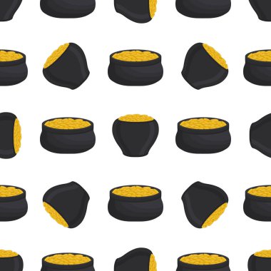 İrlanda bayramı temalı Aziz Patrick günü, kusursuz madeni paralar. Beyaz arka planda birçok özdeş madeni paranın olduğu Aziz Patrick günü. Para için ot. Aziz Patrick Günü için ana aksesuar.