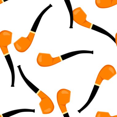 İrlanda bayramı Aziz Patrick günü, kusursuz turuncu tüttürme boruları. Beyaz arka plandaki birbirinin aynısı sigara borularından oluşan Aziz Patrick Günü deseni. St. Patrick Günü için ana aksesuar..