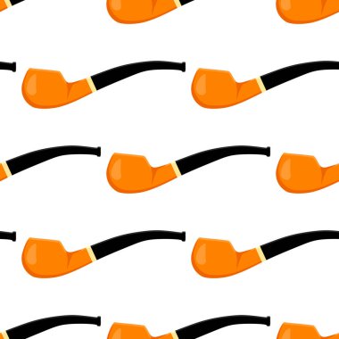 İrlanda bayramı Aziz Patrick günü, kusursuz turuncu tüttürme boruları. Beyaz arka plandaki birbirinin aynısı sigara borularından oluşan Aziz Patrick Günü deseni. St. Patrick Günü için ana aksesuar..