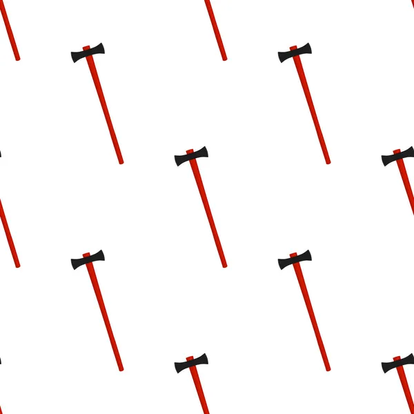 Иллюстрация Тематическому Шаблону Стальные Топоры Деревянной Ручкой Металлический Топор Охоты — стоковый вектор