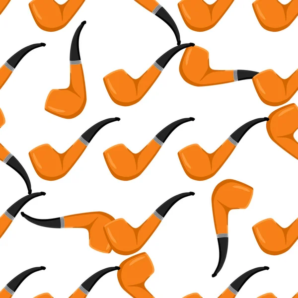 İrlanda bayramı Aziz Patrick günü, kusursuz turuncu tüttürme boruları. Beyaz arka plandaki birbirinin aynısı sigara borularından oluşan Aziz Patrick Günü deseni. St. Patrick Günü için ana aksesuar..