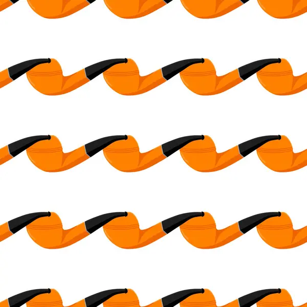 Vacances Irlandaises Patrick Jour Tuyaux Fumeur Orange Sans Couture Modèle — Image vectorielle