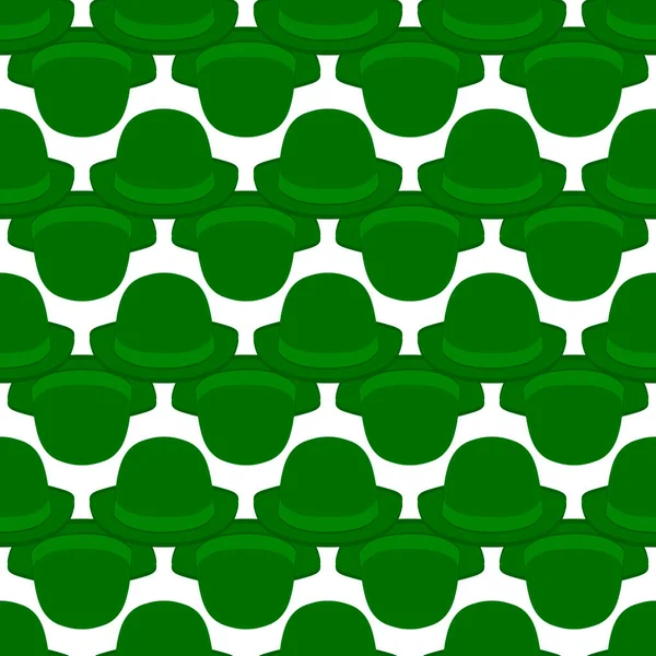 Illustration Zum Thema Irischer Feiertag Patrick Day Nahtlose Kopfbedeckungen Muster — Stockvektor