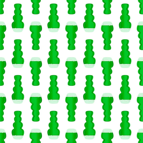 Resimli İrlanda bayramı Aziz Patrick günü, kupada dikişsiz renkli bira. Beyaz arka planda birbirinin aynısı pek çok bira bardağından oluşan Aziz Patrick günü. Aziz Patrick Günü 'nün ana aksesuarında bira..