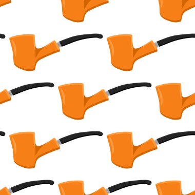 İrlanda bayramı Aziz Patrick günü, kusursuz turuncu tüttürme boruları. Beyaz arka plandaki birbirinin aynısı sigara borularından oluşan Aziz Patrick Günü deseni. St. Patrick Günü için ana aksesuar..