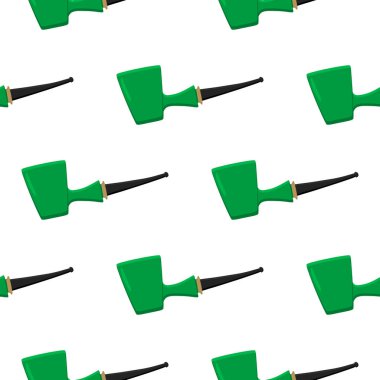 İrlanda bayramı Aziz Patrick günü, pürüzsüz yeşil sigara boruları. Beyaz arka plandaki birbirinin aynısı sigara borularından oluşan Aziz Patrick Günü deseni. St. Patrick Günü için ana aksesuar..
