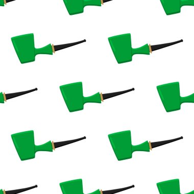 İrlanda bayramı Aziz Patrick günü, pürüzsüz yeşil sigara boruları. Beyaz arka plandaki birbirinin aynısı sigara borularından oluşan Aziz Patrick Günü deseni. St. Patrick Günü için ana aksesuar..