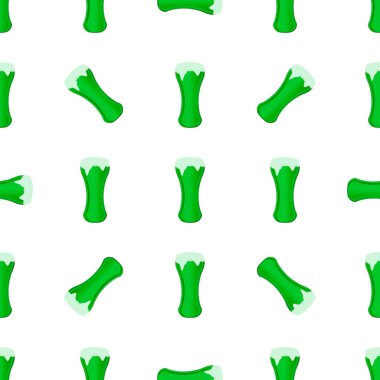 Resimli İrlanda bayramı Aziz Patrick günü, kupada dikişsiz renkli bira. Beyaz arka planda birbirinin aynısı pek çok bira bardağından oluşan Aziz Patrick günü. Aziz Patrick Günü 'nün ana aksesuarında bira..