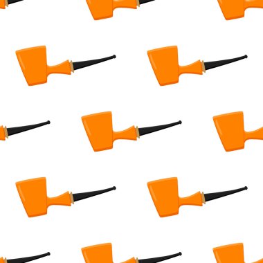 İrlanda bayramı Aziz Patrick günü, kusursuz turuncu tüttürme boruları. Beyaz arka plandaki birbirinin aynısı sigara borularından oluşan Aziz Patrick Günü deseni. St. Patrick Günü için ana aksesuar..