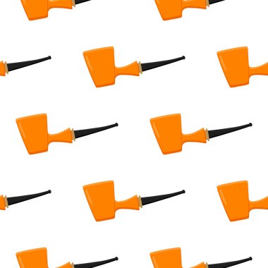 İrlanda bayramı Aziz Patrick günü, kusursuz turuncu tüttürme boruları. Beyaz arka plandaki birbirinin aynısı sigara borularından oluşan Aziz Patrick Günü deseni. St. Patrick Günü için ana aksesuar..