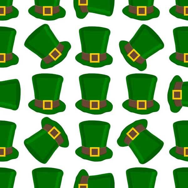 Illustration Sur Thème Vacances Irlandaises Saint Patrick Chapeaux Coiffure Sans — Image vectorielle