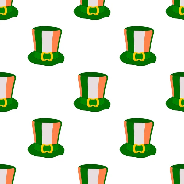 Ilustración Sobre Tema Fiesta Irlandesa San Patricio Día Sombreros Tocado — Vector de stock