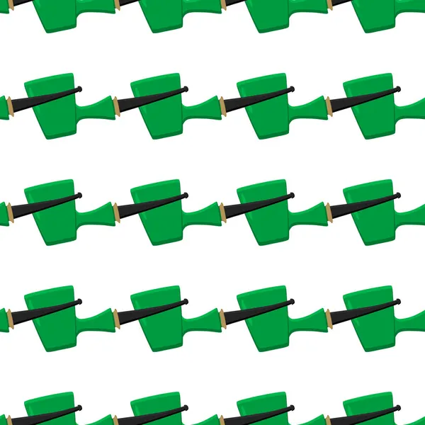 Irischer Feiertag Patrick Day Nahtlos Grüne Pfeifen Rauchend Muster Patrick — Stockvektor