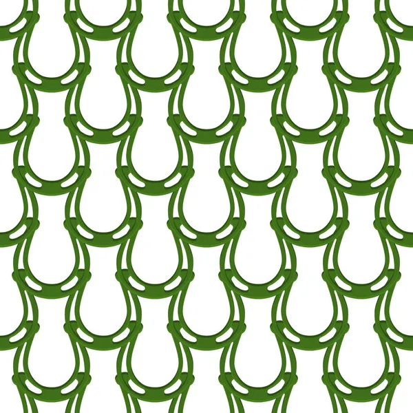 Illustration Zum Thema Irischer Feiertag Patrick Day Nahtlose Hufeisen Muster — Stockvektor