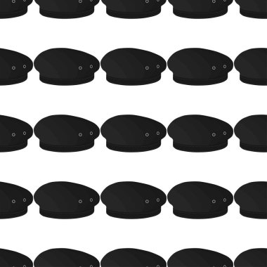 Tema renkli desenli şapka beresi, beyaz arka planda güzel şapkalar. Koleksiyon şapkalarından oluşan şapka desenleri. Tasarım şapkaları, hava durumu için bere..