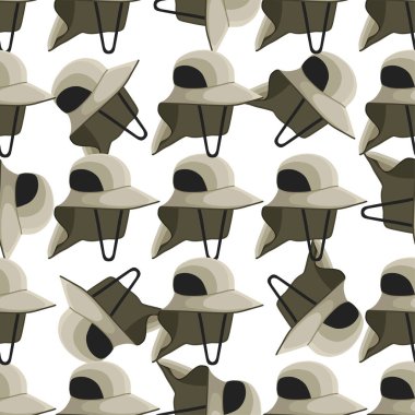 Temalı renkli balıkçı şapkaları, beyaz arka planda güzel şapkalar. Kep desenleri, takmak için balıkçı şapkası toplamaktan oluşuyor. Tasarım şapkaları, hava durumu için balıkçı şapkaları