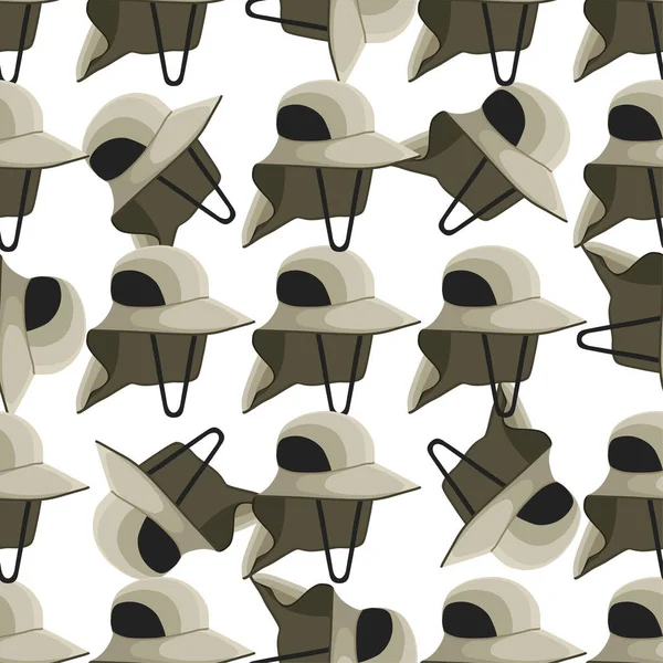 Temalı renkli balıkçı şapkaları, beyaz arka planda güzel şapkalar. Kep desenleri, takmak için balıkçı şapkası toplamaktan oluşuyor. Tasarım şapkaları, hava durumu için balıkçı şapkaları