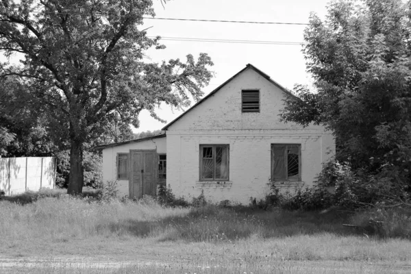 Mooie Oude Verlaten Gebouw Boerderij Het Platteland Natuurlijke Achtergrond Fotografie — Stockfoto