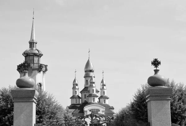 Christian Church Cross High Steeple Tower Prayer Photography Consisting Beautiful — Stock Photo, Image