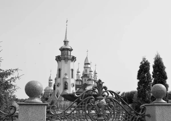 Christliches Kirchenkreuz Hohen Kirchturm Zum Gebet Fotografie Bestehend Aus Schöner — Stockfoto