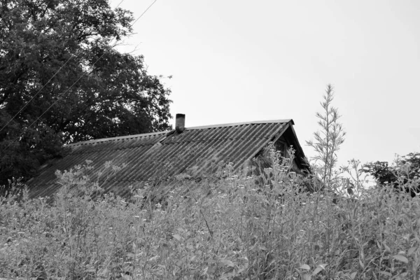 Mooie Oude Verlaten Gebouw Boerderij Het Platteland Natuurlijke Achtergrond Fotografie — Stockfoto