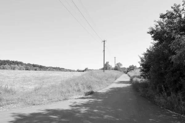 Beautiful Empty Asphalt Road Countryside Colored Background Photography Consisting New - Stock-foto