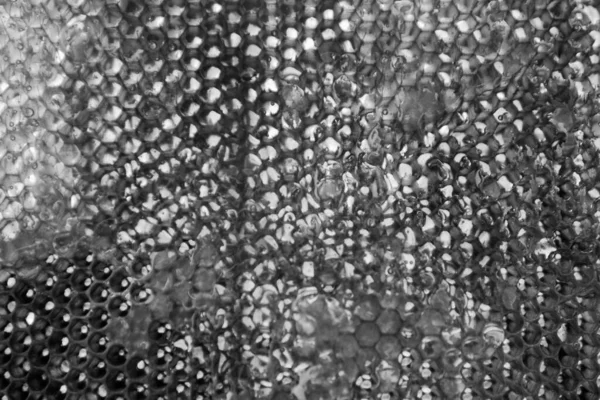 Altın nektarla dolu altıgen bal peteklerinden arı damlayan bal damlası, bal peteği yaz kompozisyonu doğal bal damlası, balmumu çerçeve arısına damlayan bal damlası, bal peteğine damlayan bal damlası