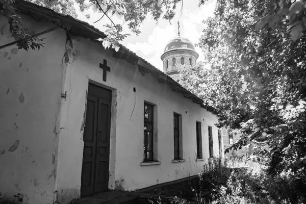 Christian Church Cross High Steeple Tower Prayer Photography Consisting Beautiful — 图库照片