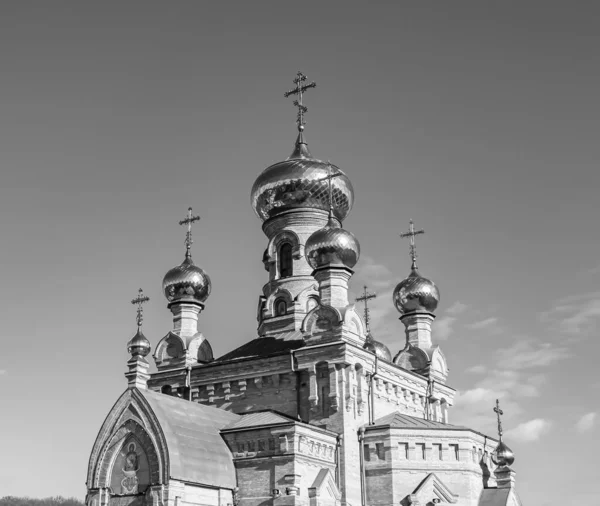 Christian Church Cross High Steeple Tower Prayer Photography Consisting Beautiful — Foto Stock