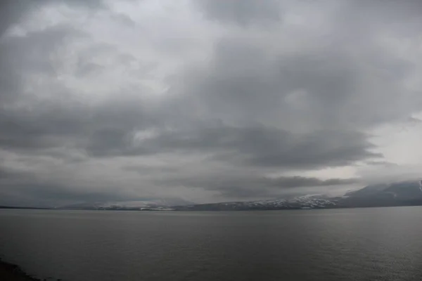 Lago Paravani Día Gris Otoño Georgia —  Fotos de Stock