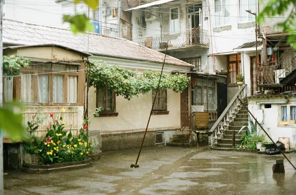 Geórgia Batumi Edifícios Cidade Casas 35Mm Filme Analógico Foto — Fotografia de Stock