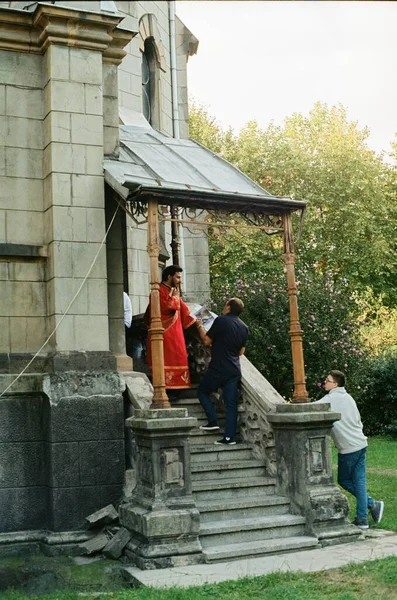 Gereja Georgia Katedral Batumi Kelahiran Sang Perawan Foto Film Analog — Stok Foto