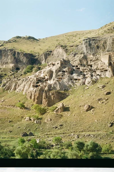 Vardzia Grottor 35Mm Analog Film Foto Georgien — Stockfoto