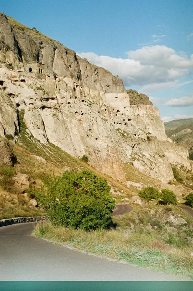 Vardzia Grottor 35Mm Analog Film Foto Georgien — Stockfoto