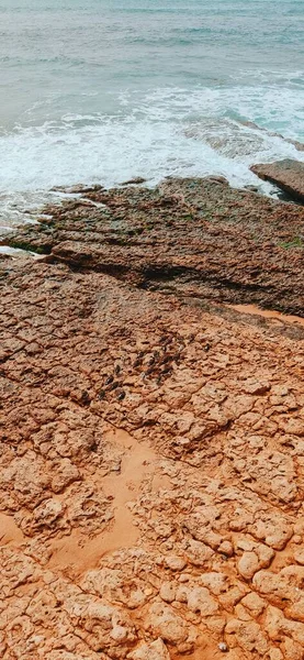 Spiaggia Onde Oceaniche Sfondo Naturale — Foto Stock