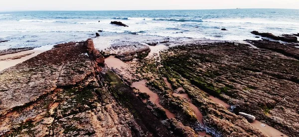 Praia Oceano Ondas Fundo Natureza — Fotografia de Stock