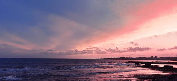 Meer Portugal Himmel Und Wasser Bei Sonnenuntergang — Stockfoto