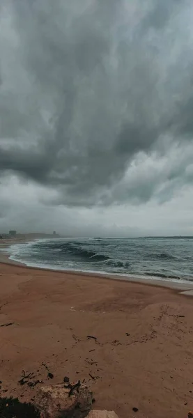 Portugal Tormenta Lluvia Mar Olas Agua Del Océano — Foto de Stock