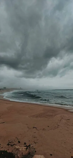 Portugal Regensturm Meer Meereswellen — Stockfoto