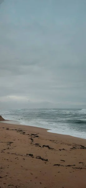 Portugal Tempête Pluvieuse Mer Vagues Eau Mer — Photo