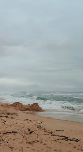 Portugal Regensturm Meer Meereswellen — Stockfoto