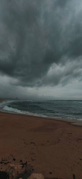 Portugal Rainy Storm Sea Ocean Water Waves Royalty Free Stock Photos