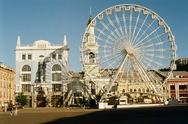 Kyiv Ferris Wheel Podil — Stok Foto