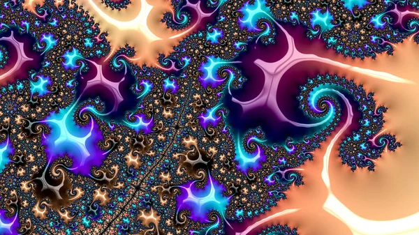 Abstract Fractal Patterns Shapes Infinite Universe Mysterious Psychedelic Relaxation Pattern — Stock Photo, Image