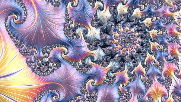Абстрактные Фрактальные Узоры Формы Бесконечная Вселенная Таинственная Психоделическая Модель Релаксации — стоковое фото
