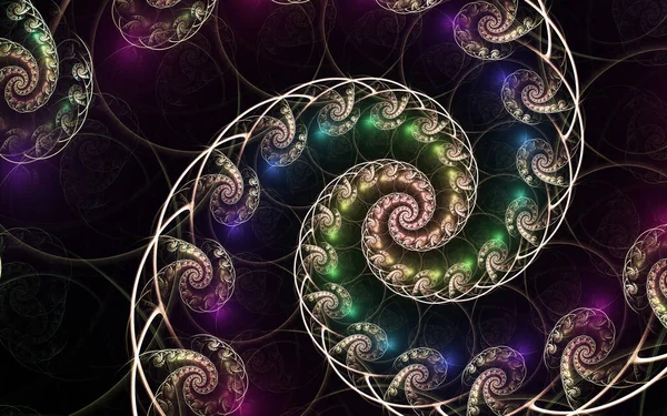 Abstract Fractal Patterns Shapes Infinite Universe Mysterious Psychedelic Relaxation Pattern — Stock Photo, Image