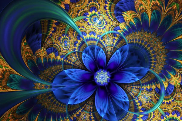 Абстрактні Фрактальні Візерунки Форми Динамічні Природні Форми Рухаються Квіти Спіралі — стокове фото