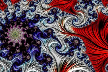 Soyut fraktal desenler ve şekiller. Sonsuz evren. Gizemli psikedelik rahatlama kalıbı. Dinamik akışkan doğal formlar. Kutsal geometri. Mistik sarmallar. 3 Boyutlu Hazırlama.