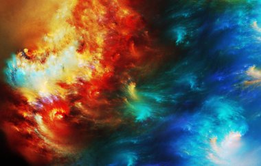 Soyut fraktal desen ve şekiller. Sonsuz evren.